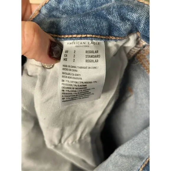 American Eagle Hi-Rise Jegging sz 2 NEXT LEVEL STRETCH - Picture 9 of 10